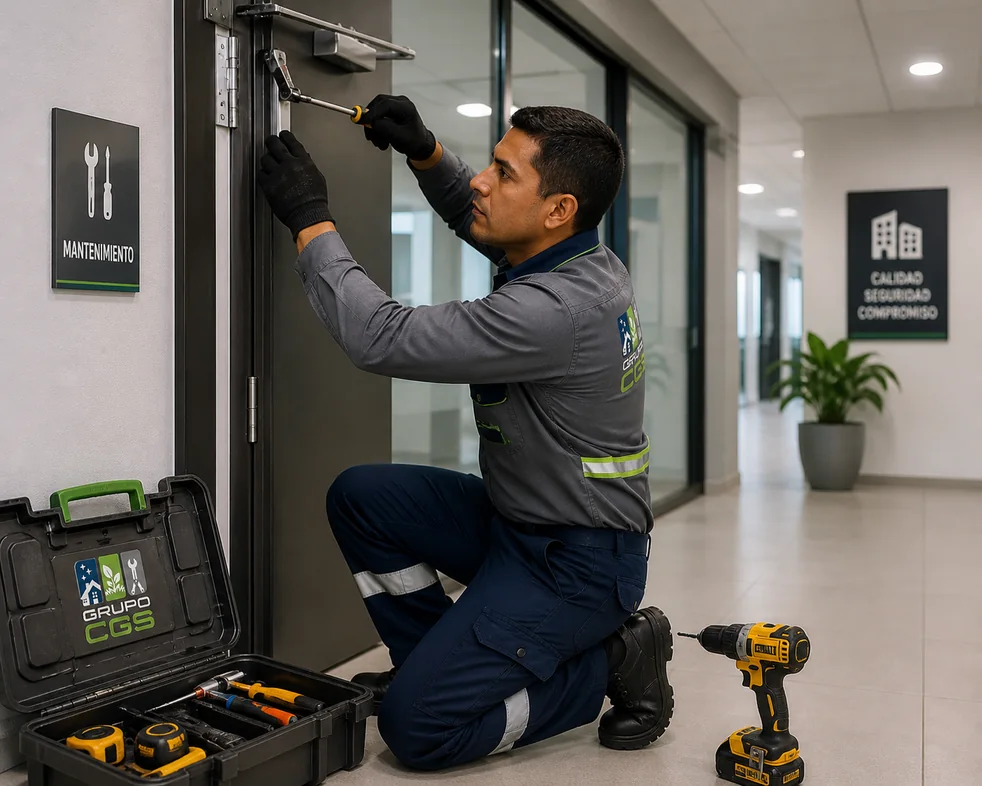 Técnico de Grupo CGS en labores de mantenimiento
